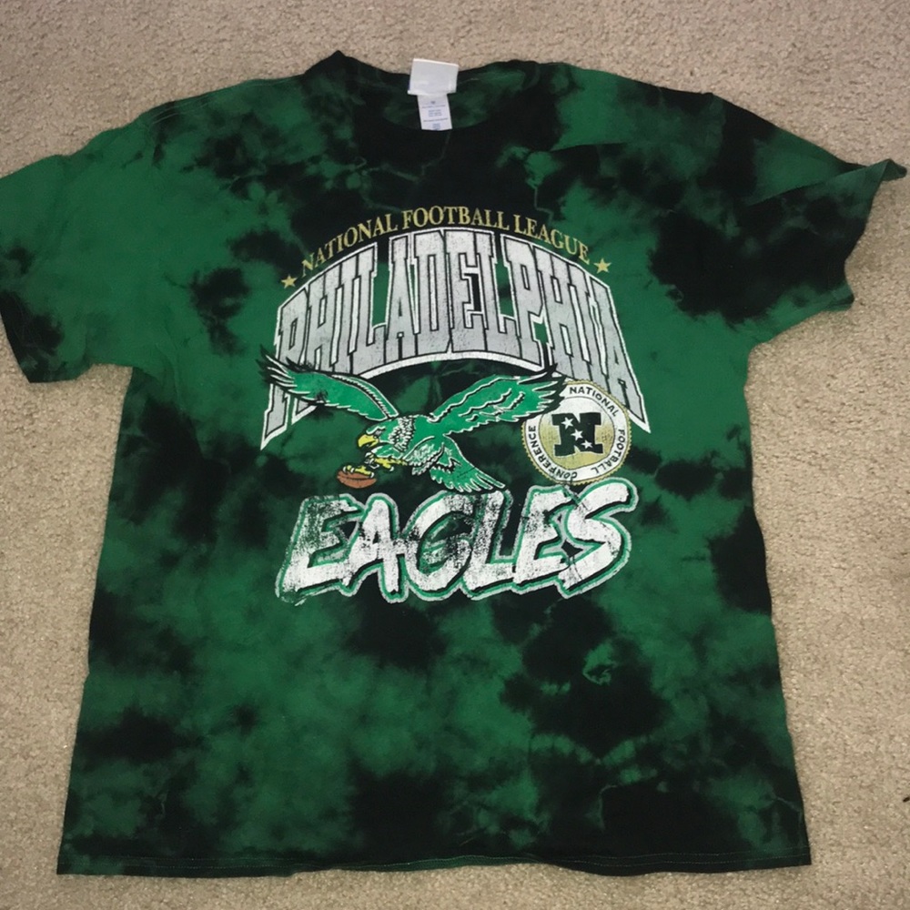 Vintage Philadelphia eagles tie dye tshirt. Size large
